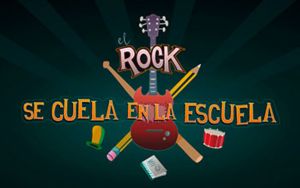 portada del concierto infantil el rock se cuela en la escuela. El mejor concierto infantil de España.